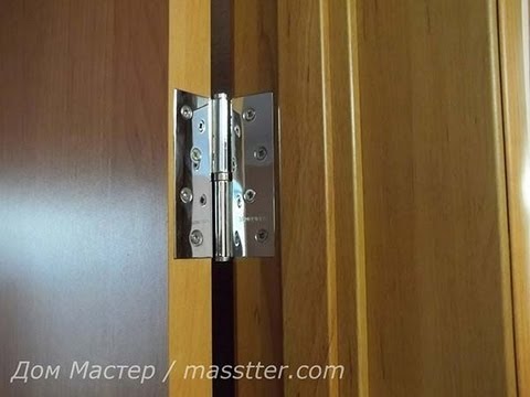 Врезка дверных петель на межкомнатную дверь. Insert door hinges on the door